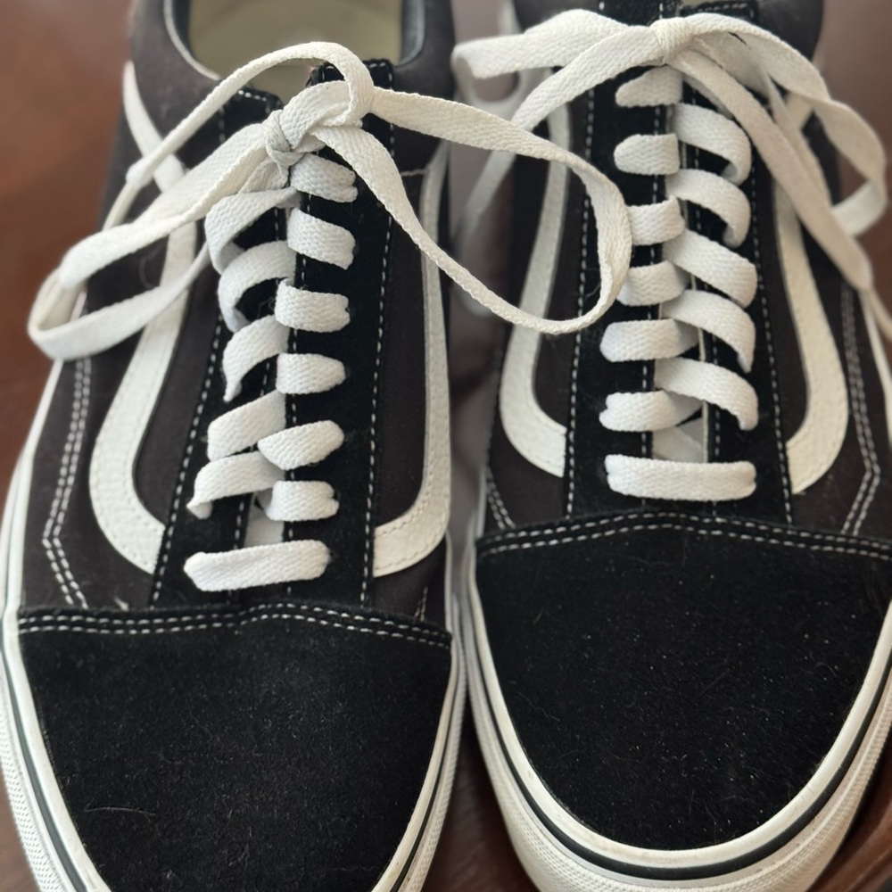 Vans Black and White Athletic Shoes